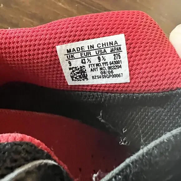 Adidas Mens Black and Red 2 Strap fastenser Cycling Shoes Size 9.5 - Picture 7 of 7